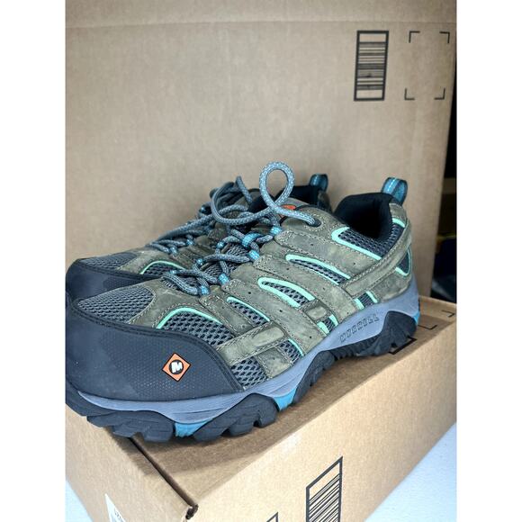 Merrell Work select grip slip resistant/oil resistant 	Men's 10.5 Green/ Black - Picture 1 of 5